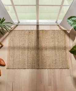 Well Woven Jute + Natural Laylani Farmhouse Jute Rug Hand-Braided Basket Weave Jute Rug Solid Pattern Natural/Gray Color 34 Well Woven Jute + Natural Laylani Farmhouse Jute Rug Hand-Braided Basket Weave Jute Rug Solid Pattern Natural/Gray Color