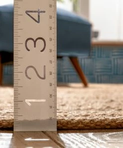 Well Woven Jute + Natural Laylani Farmhouse Jute Rug Hand-Braided Basket Weave Jute Rug Solid Pattern Natural/Gray Color 32 Well Woven Jute + Natural Laylani Farmhouse Jute Rug Hand-Braided Basket Weave Jute Rug Solid Pattern Natural/Gray Color