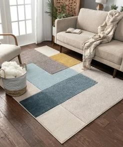 Well Woven Constance Multi Contemporary Geometric Blocks Rug By Chill Rugs