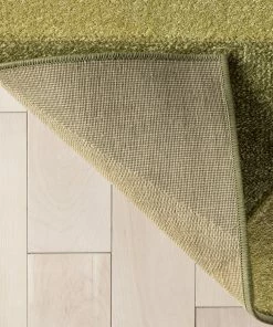 Well Woven Rita Glam Geometric Triangles Green High-Low Rug