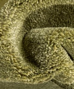 Well Woven Rita Glam Geometric Triangles Green High-Low Rug