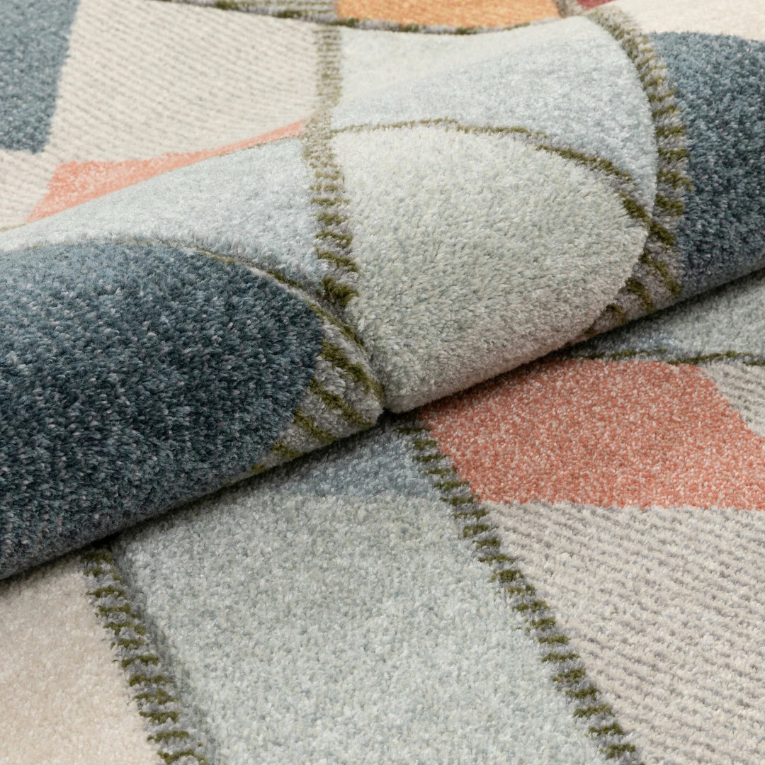 Well Woven Rumba Mid-Century Modern Geometric Diamond Shapes Multi Distressed High-Low Rug 6 Well Woven Rumba Mid-Century Modern Geometric Diamond Shapes Multi Distressed High-Low Rug