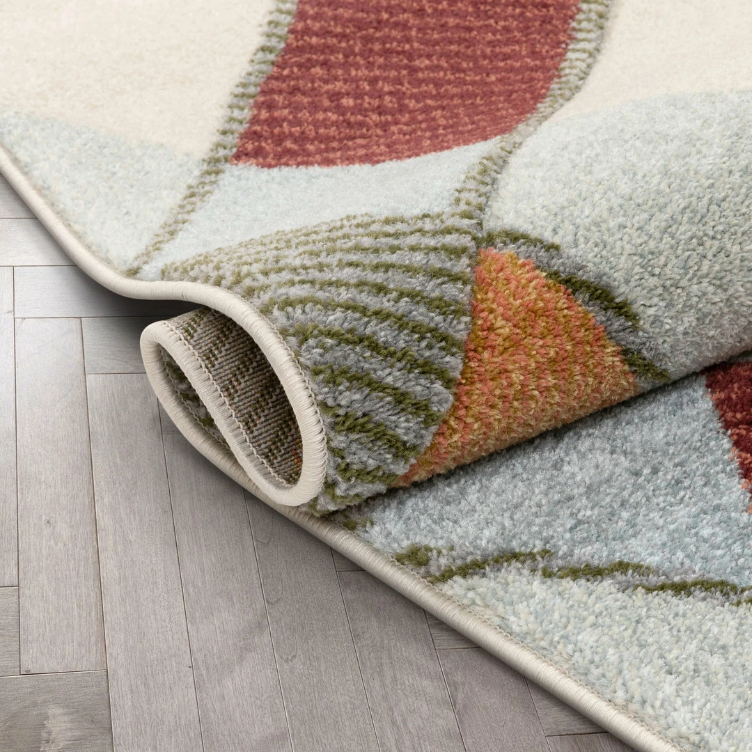 Well Woven Rumba Mid-Century Modern Geometric Diamond Shapes Multi Distressed High-Low Rug 7 Well Woven Rumba Mid-Century Modern Geometric Diamond Shapes Multi Distressed High-Low Rug