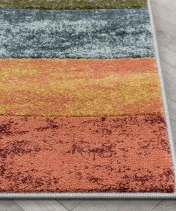 Well Woven Jive Modern Abstract Geometric Arcs & Shapes Multi Distressed High-Low Rug