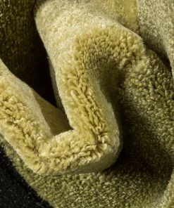 Well Woven Tamara Glam Geometric Triangles Green High-Low Rug