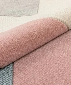 Well Woven Alma Mid-Century Modern Geometric Triangle Pattern Multi Distressed High-Low Rug