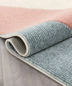 Well Woven Alma Mid-Century Modern Geometric Triangle Pattern Multi Distressed High-Low Rug