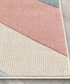 Well Woven Alma Mid-Century Modern Geometric Triangle Pattern Multi Distressed High-Low Rug