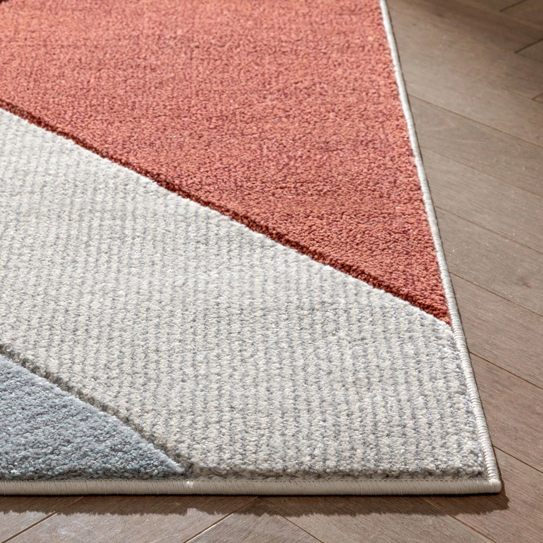 Well Woven Alma Mid-Century Modern Geometric Triangle Pattern Multi-Color Distressed High-Low Rug 8 Well Woven Alma Mid-Century Modern Geometric Triangle Pattern Multi-Color Distressed High-Low Rug