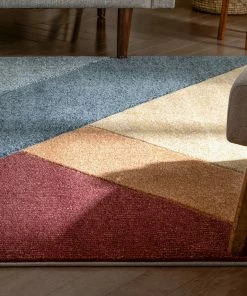 Well Woven Alma Mid-Century Modern Geometric Triangle Pattern Multi-Color Distressed High-Low Rug 12 Well Woven Alma Mid-Century Modern Geometric Triangle Pattern Multi-Color Distressed High-Low Rug