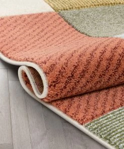 Well Woven Addy Mid-Century Modern Geometric Squares Multi Distressed High-Low Rug