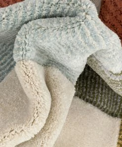 Well Woven Addy Mid-Century Modern Geometric Squares Multi Distressed High-Low Rug