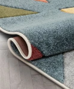 Well Woven Twist Mid-Century Modern Geometric Pattern Multi Distressed High-Low Rug 13 Well Woven Twist Mid-Century Modern Geometric Pattern Multi Distressed High-Low Rug