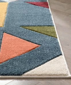 Well Woven Twist Mid-Century Modern Geometric Pattern Multi Distressed High-Low Rug 14 Well Woven Twist Mid-Century Modern Geometric Pattern Multi Distressed High-Low Rug