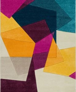 Well Woven Bombay Violet Mid-Century Modern Violet Multi Rug