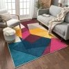 Well Woven Bombay Violet Mid-Century Modern Violet Multi Rug