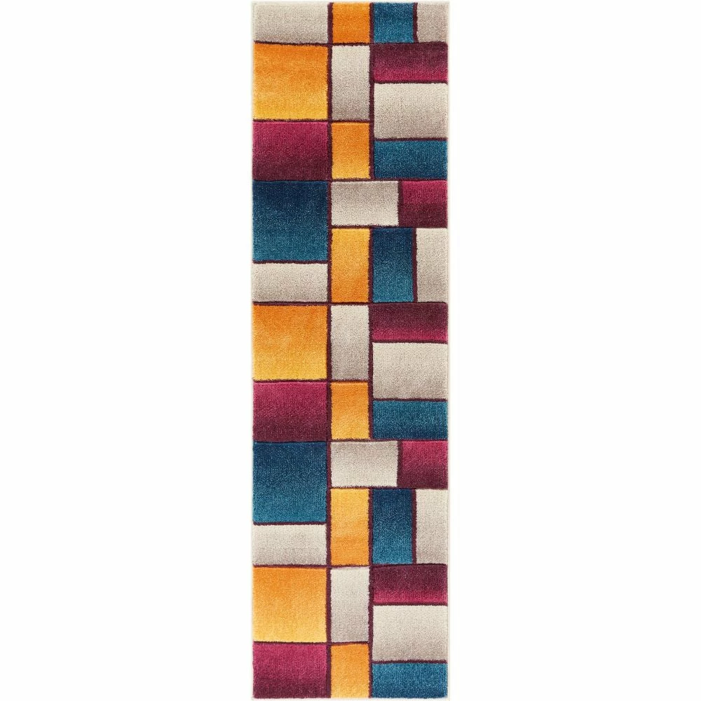 Well Woven Geometric Saree Cream Mid-Century Modern Rug 8 Well Woven Geometric Saree Cream Mid-Century Modern Rug