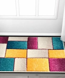 Well Woven Geometric Saree Cream Mid-Century Modern Rug 13 Well Woven Geometric Saree Cream Mid-Century Modern Rug