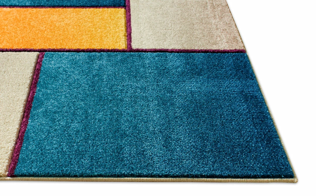 Well Woven Geometric Saree Cream Mid-Century Modern Rug 4 Well Woven Geometric Saree Cream Mid-Century Modern Rug