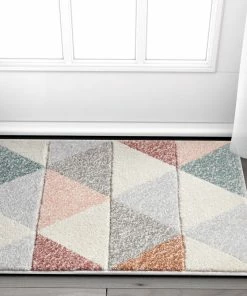 Well Woven 3'x5' Clark Cream Mid-Century Modern Rug