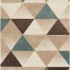 Well Woven Geometric Clark Brown Modern Rug