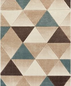 Well Woven Geometric Clark Brown Modern Rug
