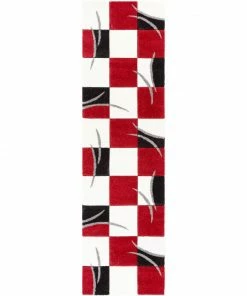 Well Woven Geometric Joy Red Modern Rug 7'10