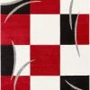 Well Woven Geometric Joy Red Modern Rug 7'10" X 9'10"