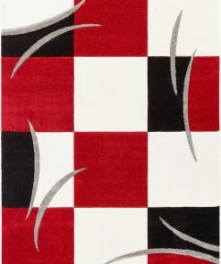 Well Woven Geometric Joy Red Modern Rug 7'10" X 9'10"