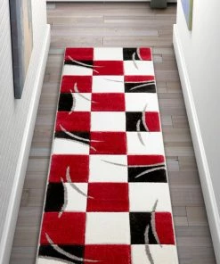 Well Woven Geometric Joy Red Modern Rug 7'10