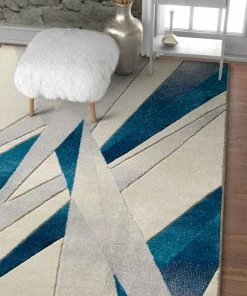 Well Woven Lalu Blue Modern Rug 3'11" X 5'3"