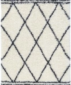 Well Woven Sedona Modern Ethnic Shag Ivory Grey Soft Rug