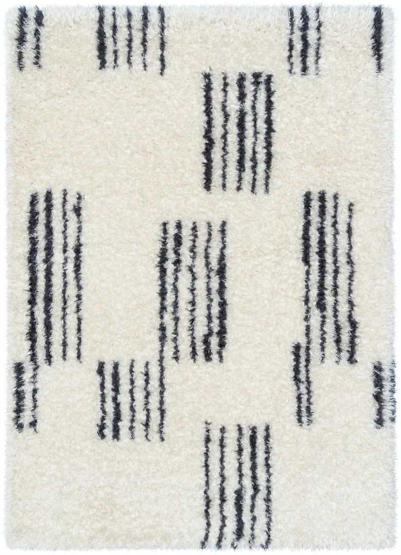 Well Woven Yucca Modern Ethnic Shag Ivory Grey Soft Rug 2 Well Woven Yucca Modern Ethnic Shag Ivory Grey Soft Rug