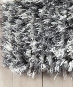 Well Woven Zuni Moroccan Ethnic Shag Ivory Grey Soft Rug