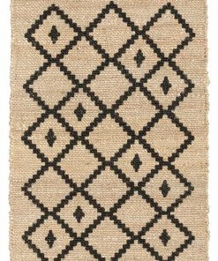 Well Woven Global Rabia Jute Tribal Natural Black Hand-Woven Chunky-Textured Rug
