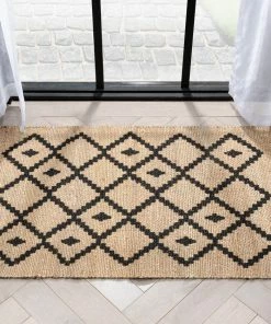 Well Woven Global Rabia Jute Tribal Natural Black Hand-Woven Chunky-Textured Rug