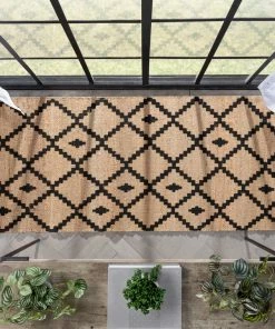 Well Woven Global Rabia Jute Tribal Natural Black Hand-Woven Chunky-Textured Rug