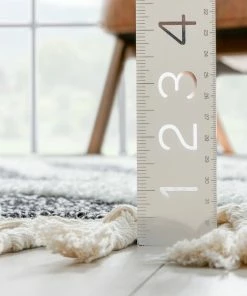 Well Woven Tribal Lydia Contemporary Coastal Geometric Black High-Low Textured Rug