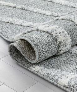 Well Woven Tribal Lydia Contemporary Coastal Geometric Grey High-Low Textured Rug 21 Well Woven Tribal Lydia Contemporary Coastal Geometric Grey High-Low Textured Rug