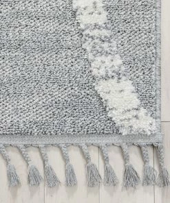 Well Woven Tribal Lydia Contemporary Coastal Geometric Grey High-Low Textured Rug 13 Well Woven Tribal Lydia Contemporary Coastal Geometric Grey High-Low Textured Rug