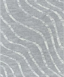 Well Woven Tribal Lydia Contemporary Coastal Geometric Grey High-Low Textured Rug