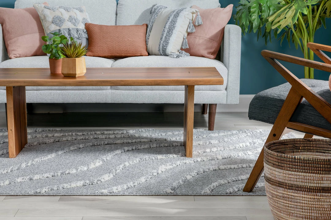 Well Woven Tribal Lydia Contemporary Coastal Geometric Grey High-Low Textured Rug 10 Well Woven Tribal Lydia Contemporary Coastal Geometric Grey High-Low Textured Rug