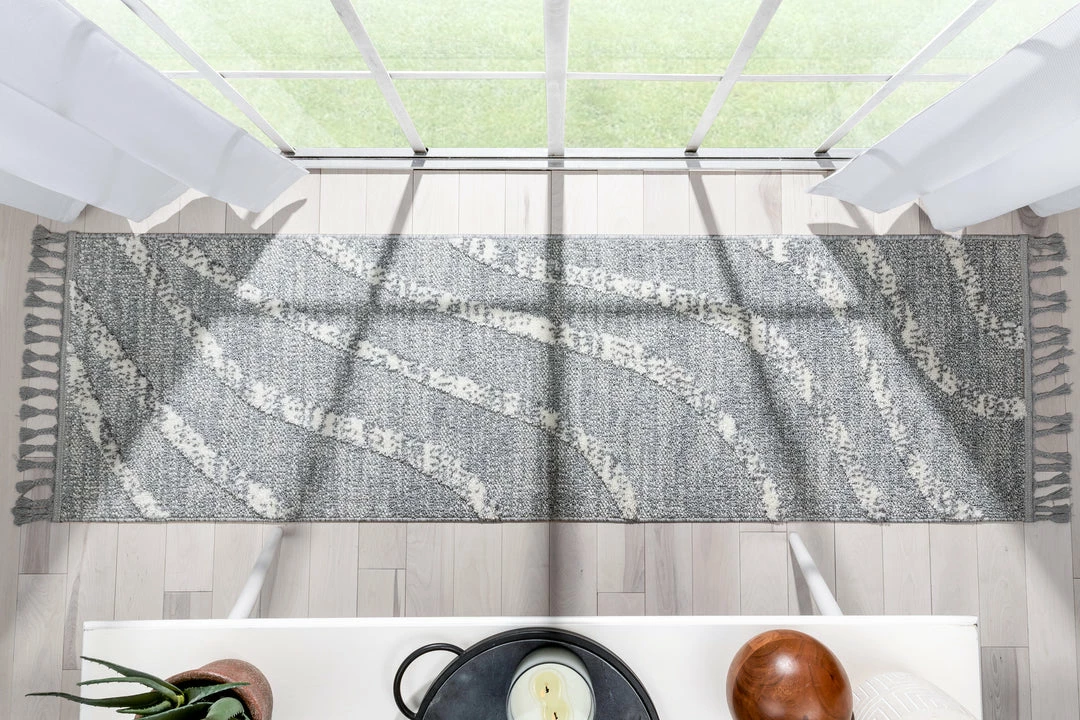 Well Woven Tribal Lydia Contemporary Coastal Geometric Grey High-Low Textured Rug 6 Well Woven Tribal Lydia Contemporary Coastal Geometric Grey High-Low Textured Rug