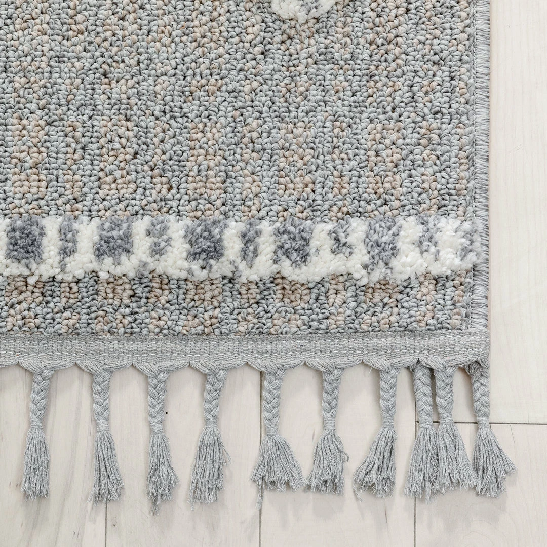 Well Woven Savannah Tribal Geometric Pattern Ivory High-Low Textured Rug 4 Well Woven Savannah Tribal Geometric Pattern Ivory High-Low Textured Rug