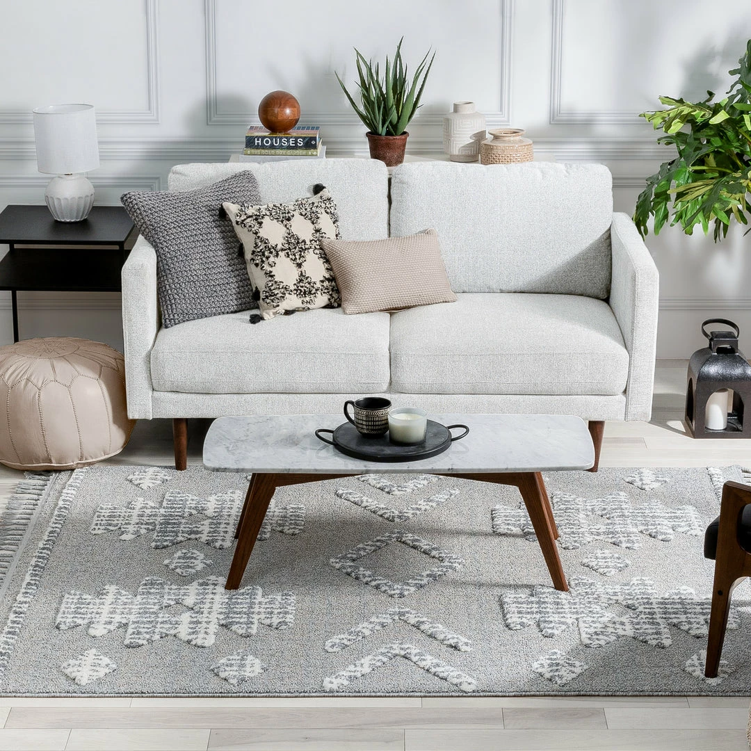 Well Woven Savannah Tribal Geometric Pattern Ivory High-Low Textured Rug 9 Well Woven Savannah Tribal Geometric Pattern Ivory High-Low Textured Rug