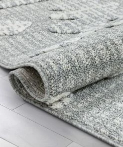 Well Woven Savannah Tribal Geometric Pattern Grey High-Low Textured Rug 19 Well Woven Savannah Tribal Geometric Pattern Grey High-Low Textured Rug