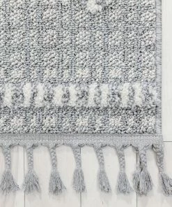 Well Woven Savannah Tribal Geometric Pattern Grey High-Low Textured Rug 13 Well Woven Savannah Tribal Geometric Pattern Grey High-Low Textured Rug