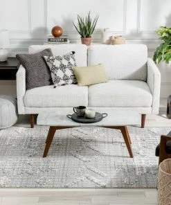 Well Woven Savannah Tribal Geometric Pattern Grey High-Low Textured Rug 18 Well Woven Savannah Tribal Geometric Pattern Grey High-Low Textured Rug