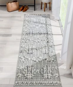 Well Woven Savannah Tribal Geometric Pattern Grey High-Low Textured Rug 16 Well Woven Savannah Tribal Geometric Pattern Grey High-Low Textured Rug