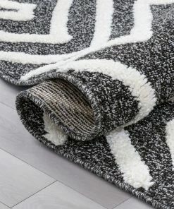 Well Woven Global Willow Moroccan Lattice Trellis Black High-Low Textured Rug 21 Well Woven Global Willow Moroccan Lattice Trellis Black High-Low Textured Rug